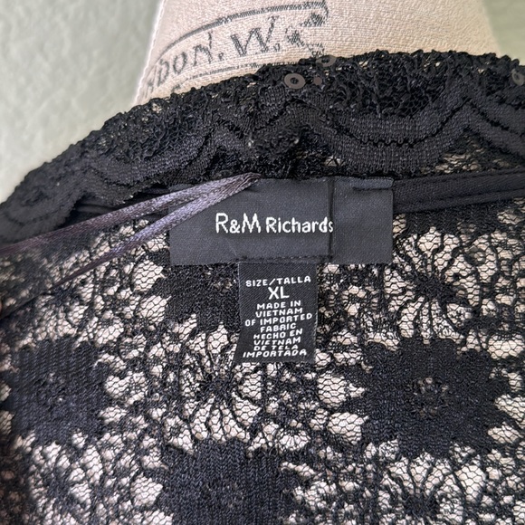 R&M Richards Beaded Black Lace Belaro - Picture 8 of 11